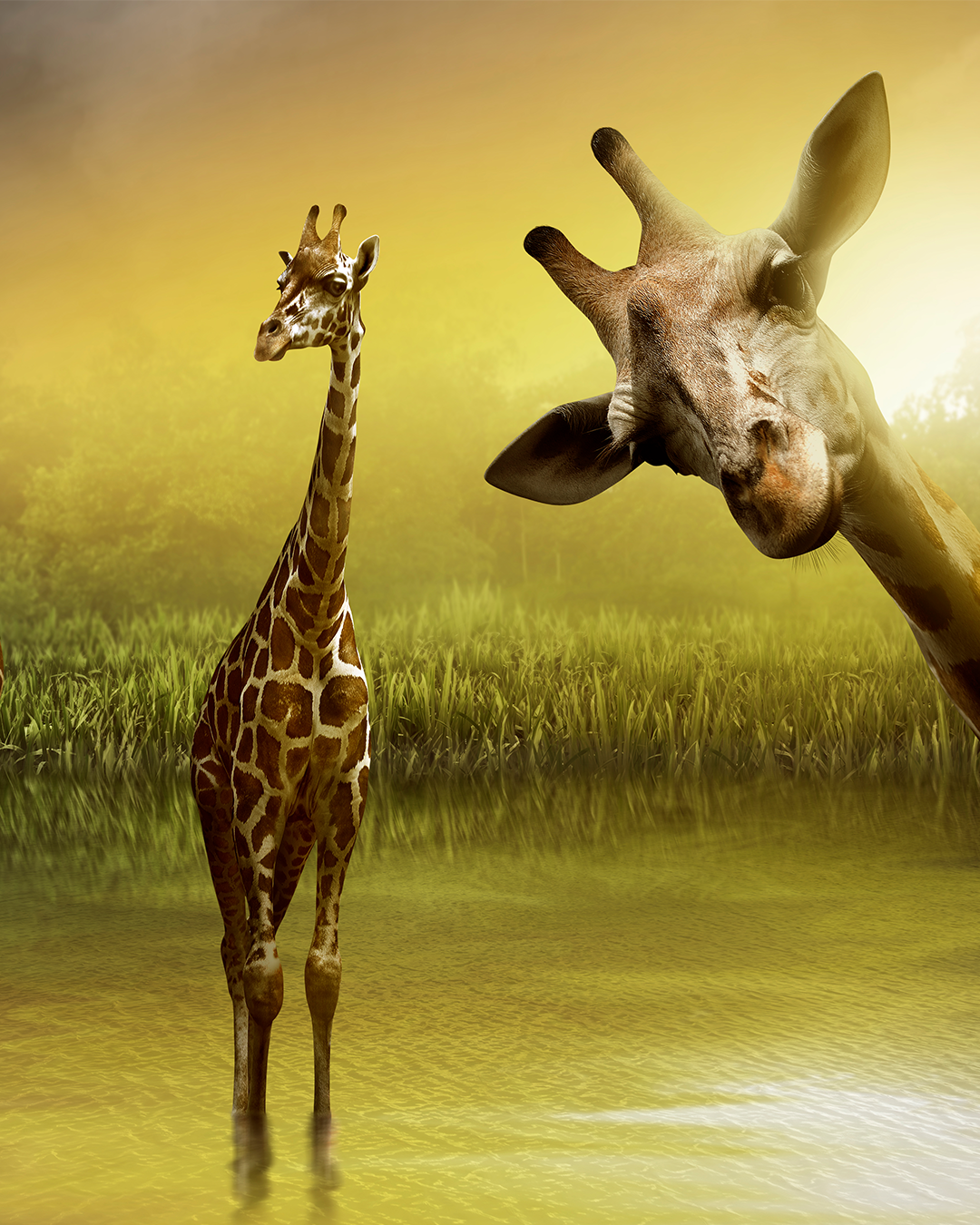 Two Giraffes🦒🦒