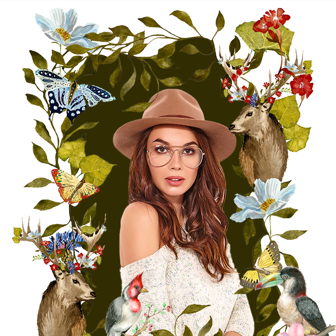 Enchanted Forest frame🦙🦜