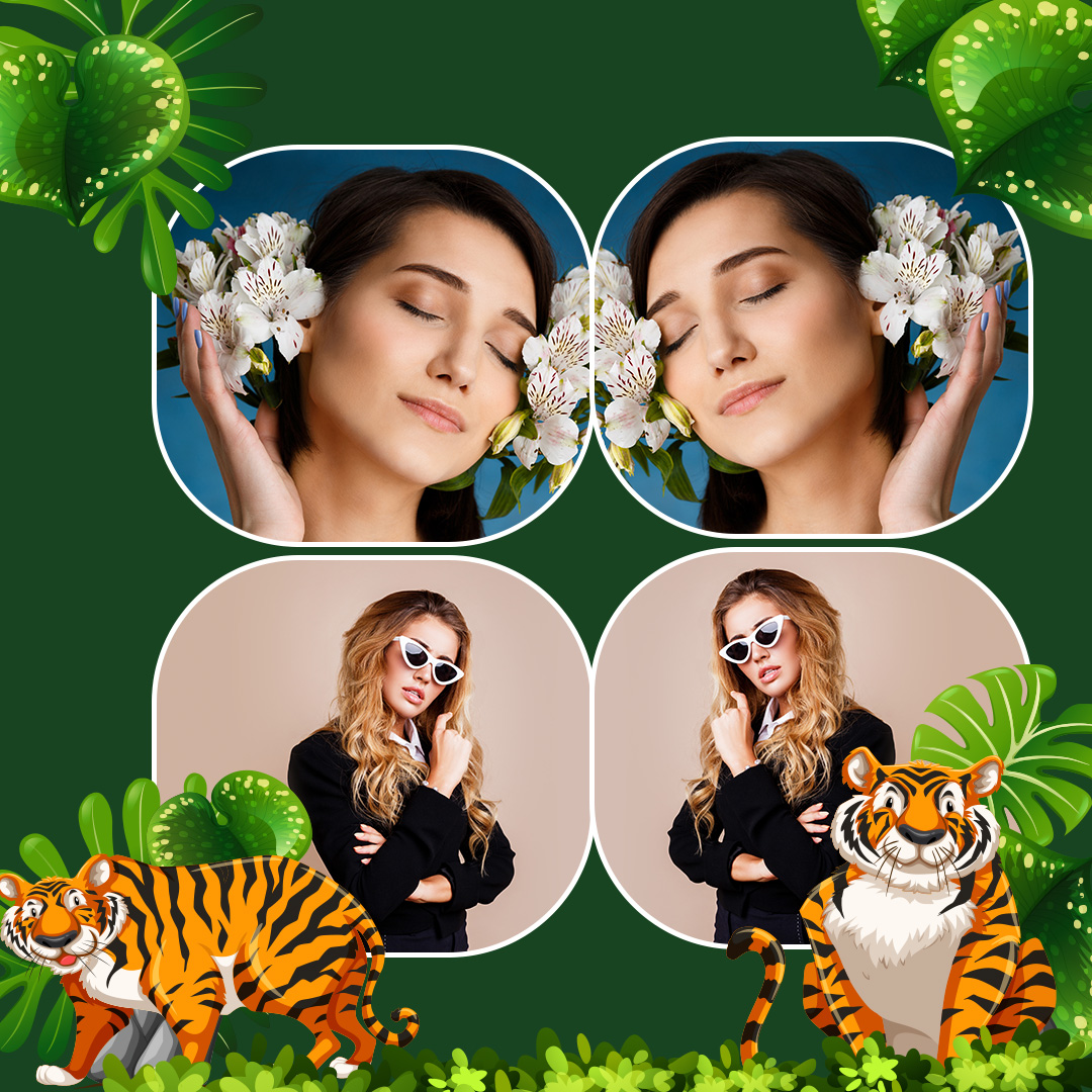 Tiger nature frame 🌿🐅