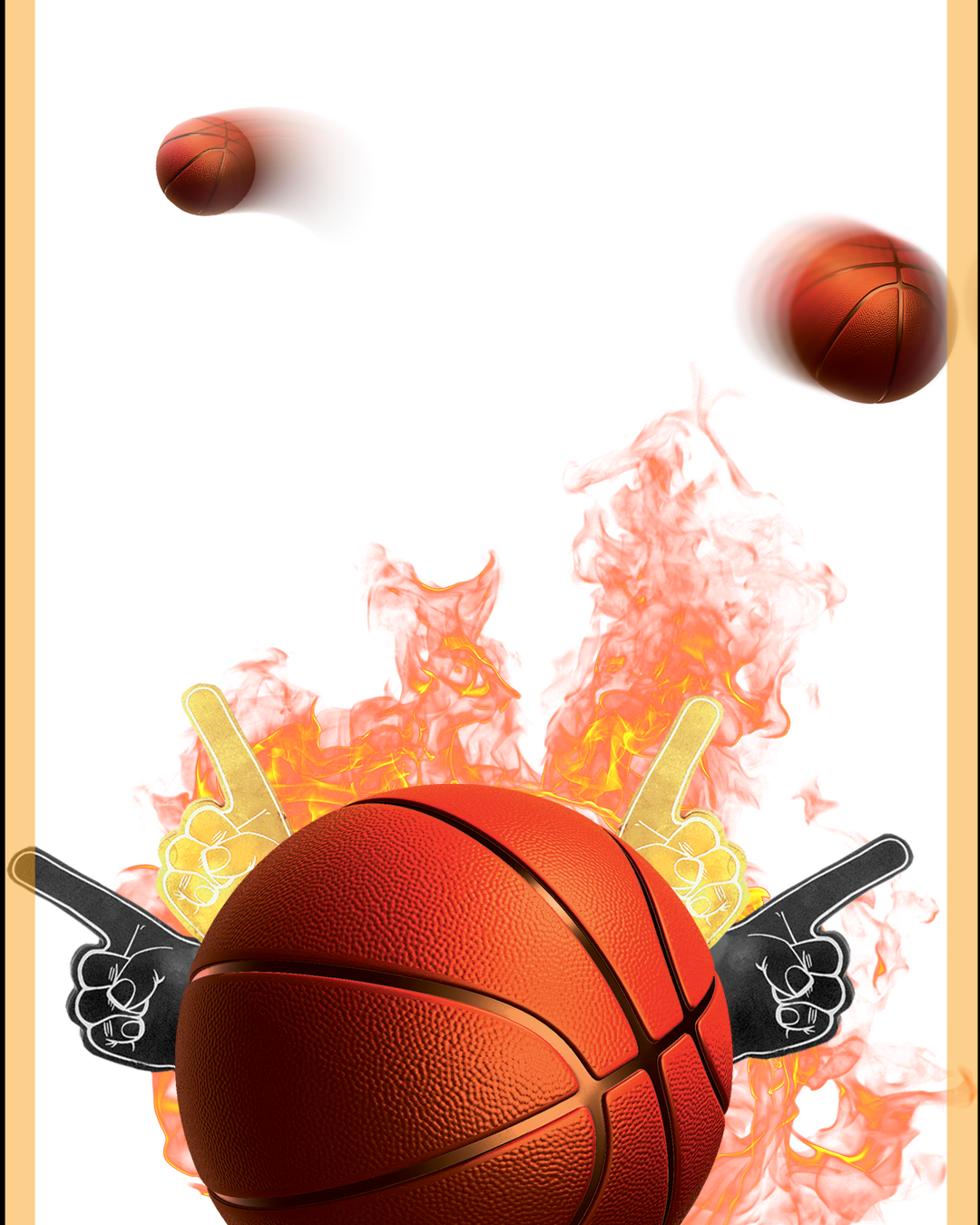 Basketball Ball In Fire Flames🔥🏀