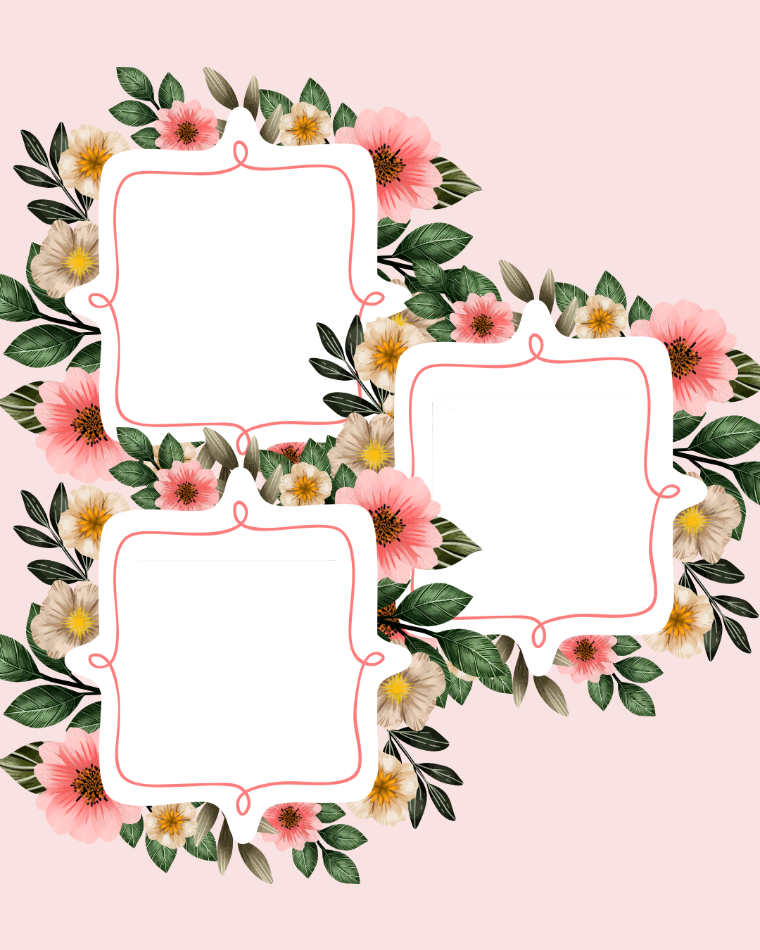 Floral golden frame🌺☘️