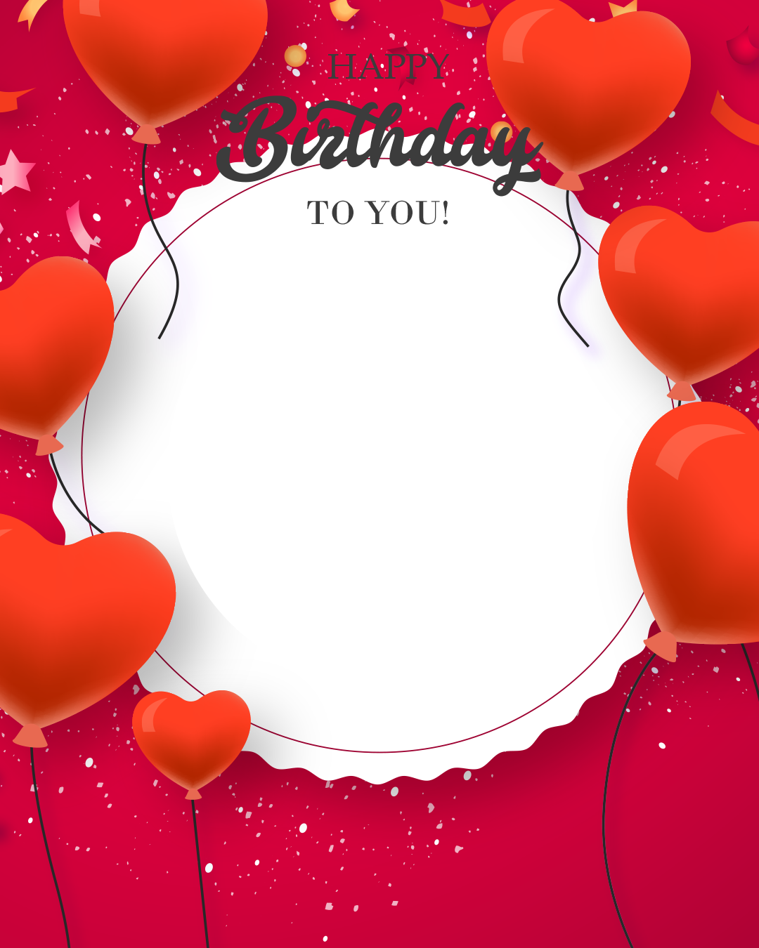 Heart Balloons template❤️🎂🎂
