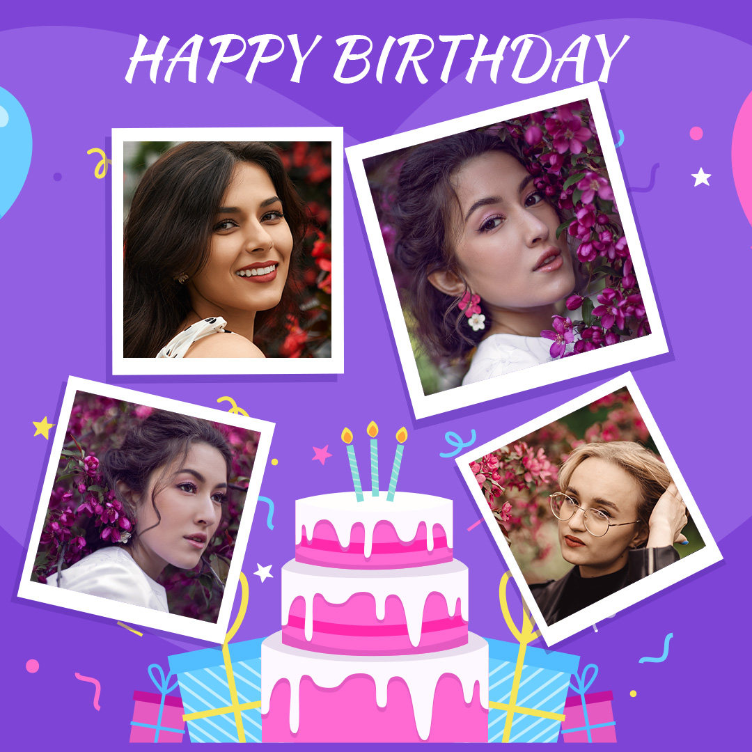 Birthday collage frames🎂🎈