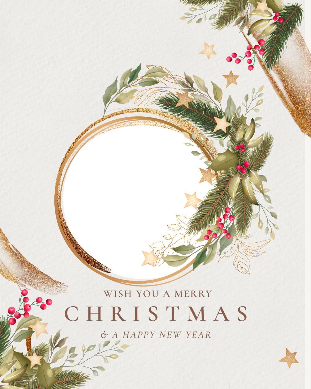 Christmas Floral frame🖼️🎄