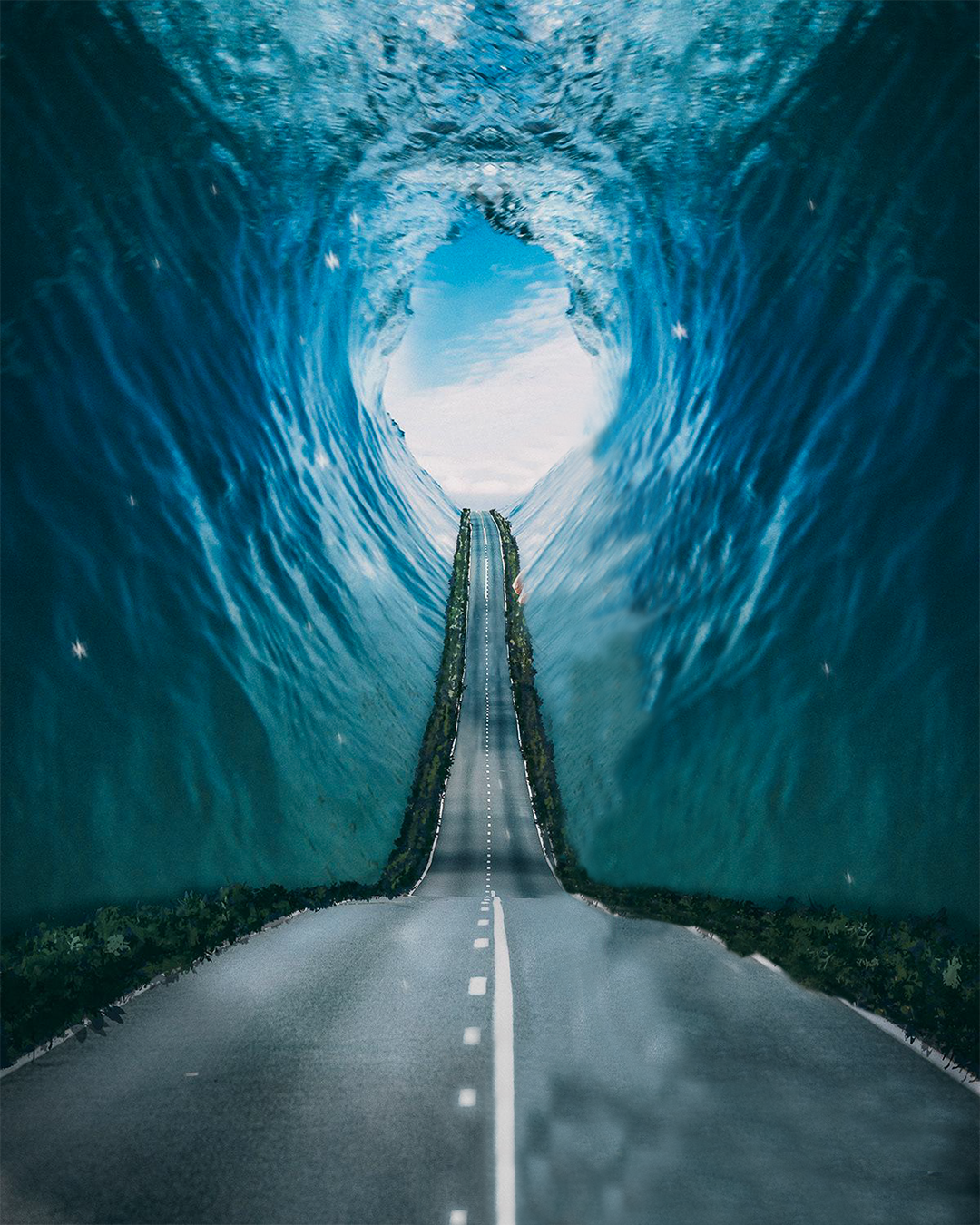 Water Road Effect🌊🛣️