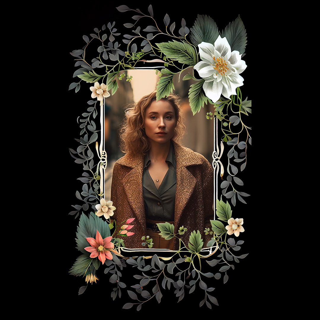 Natural flowers frame🌸🦋