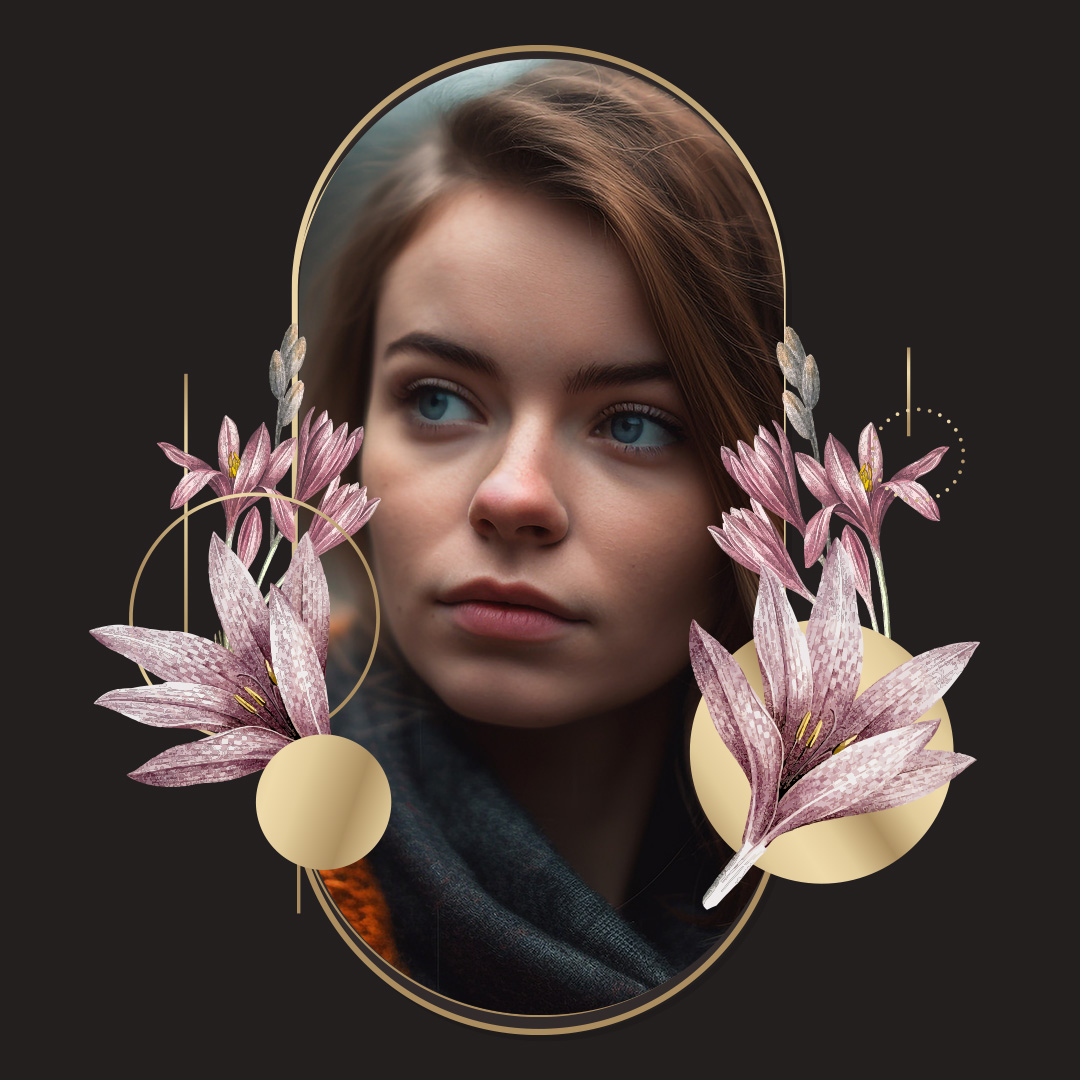 Botanical flowers frame🍁