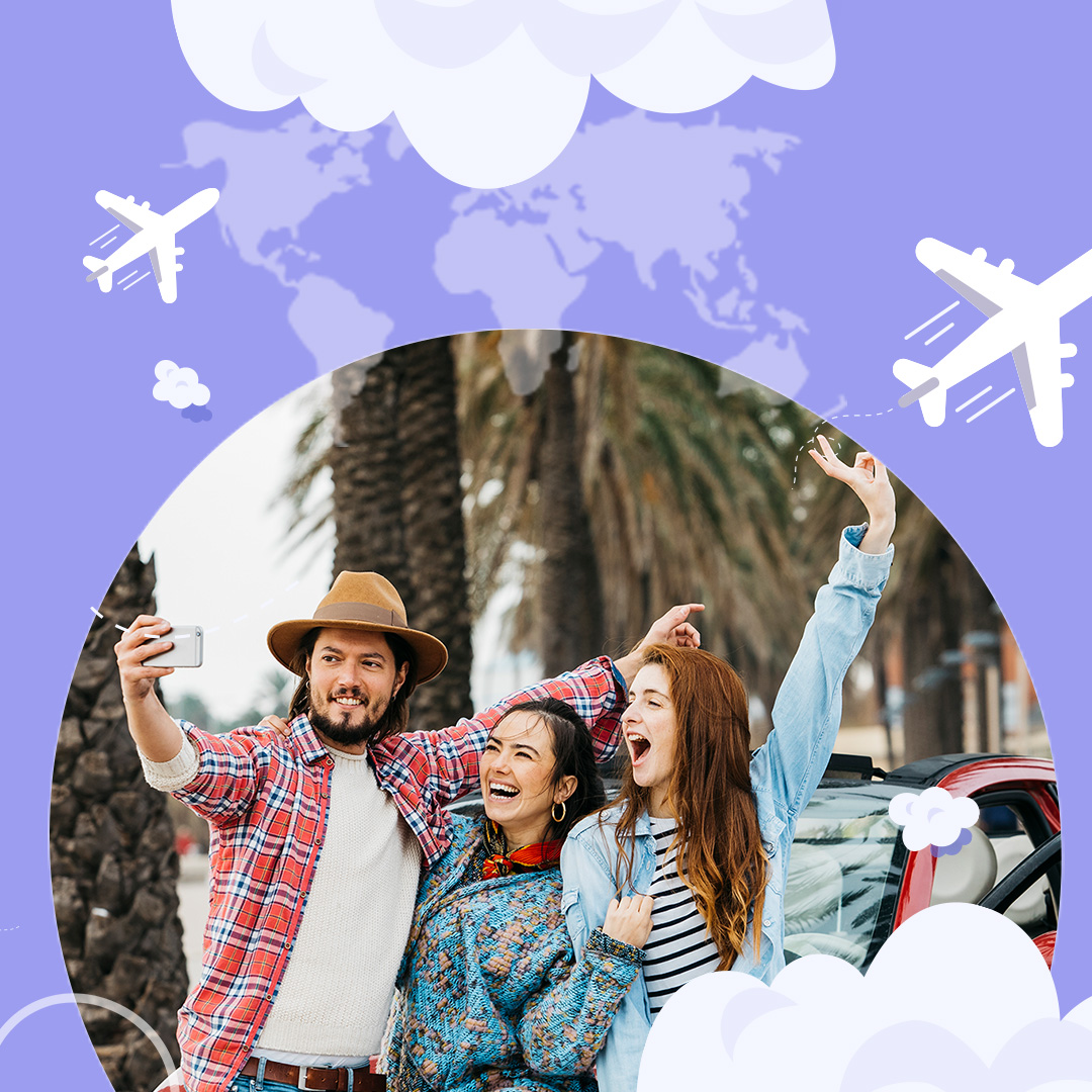 Cartoon Airplane frame✈️