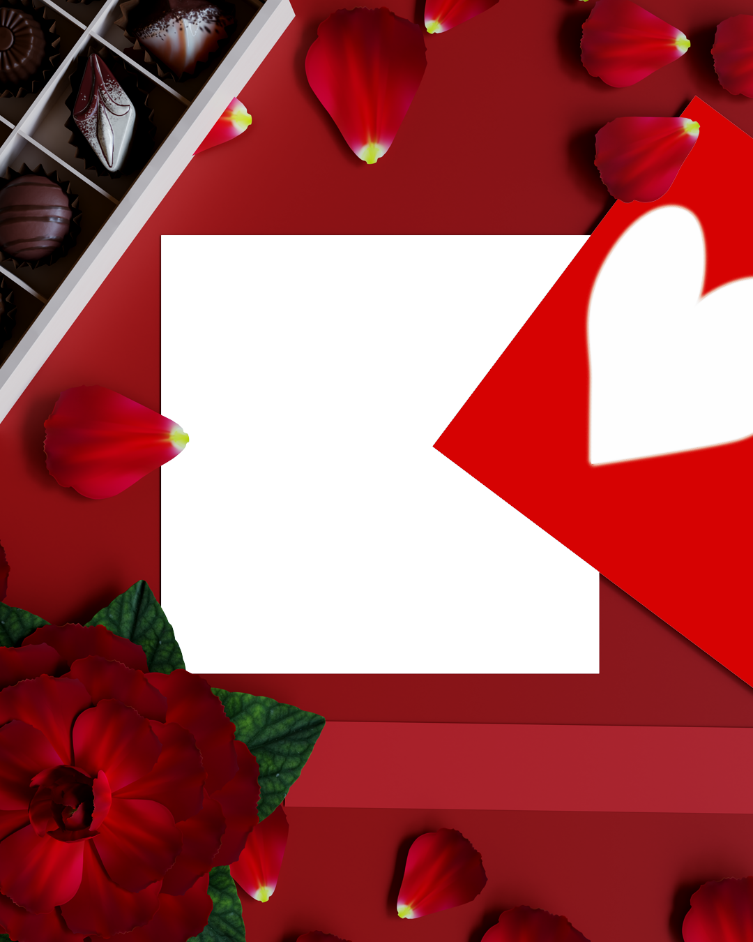 Red roses greeting card🌹