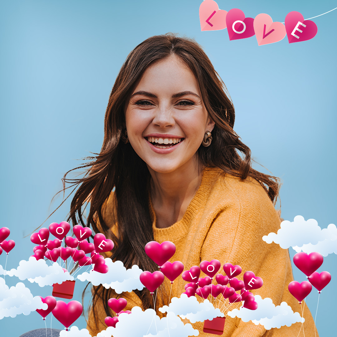 Pink heart cloud love 💞