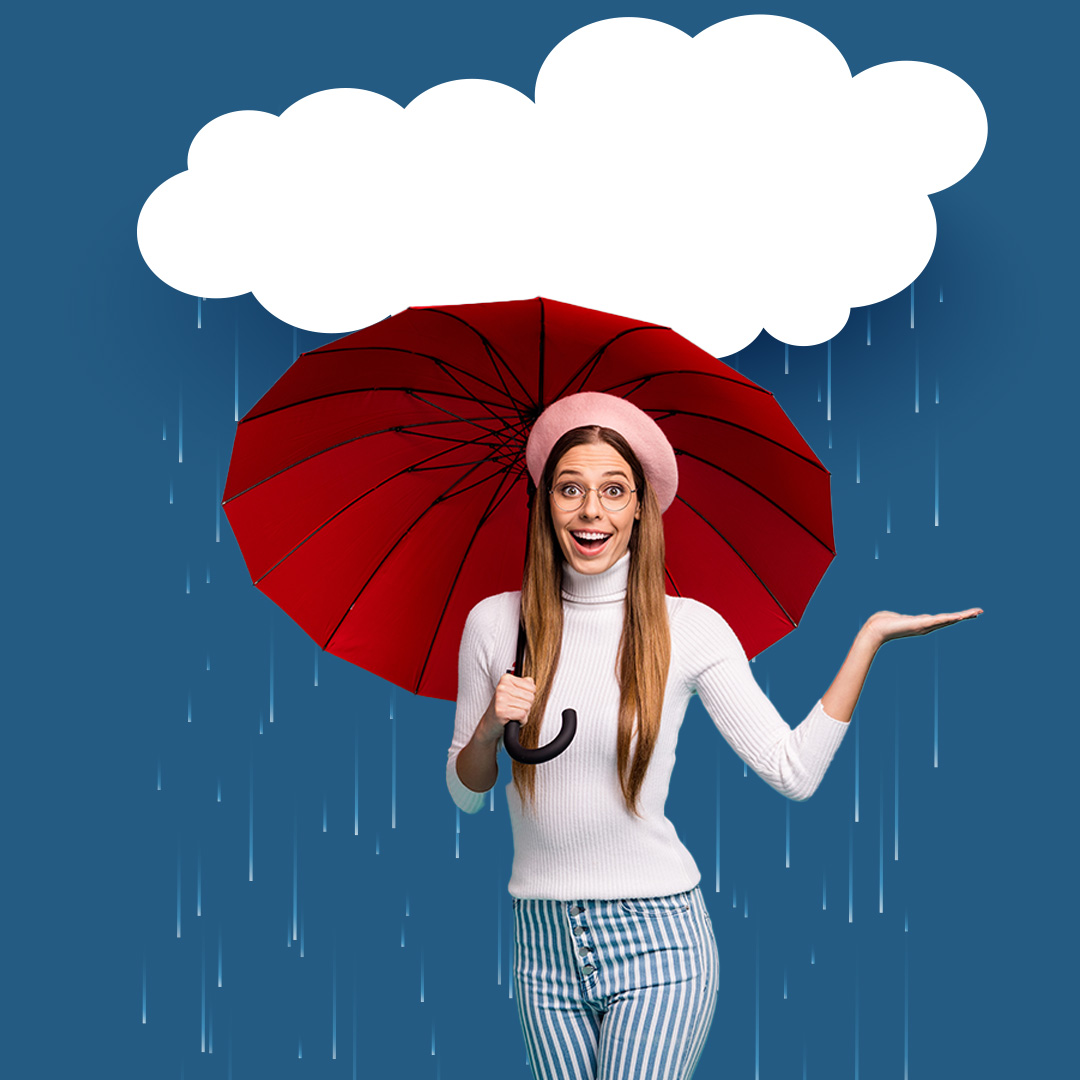 Girl holding umbrella☔