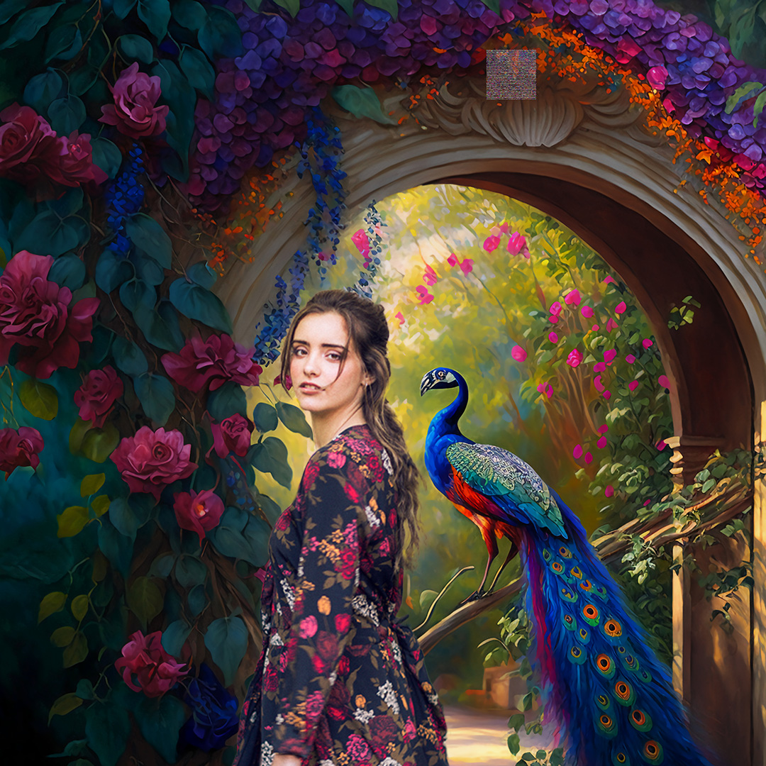 peacock flower 🦚🖼️
