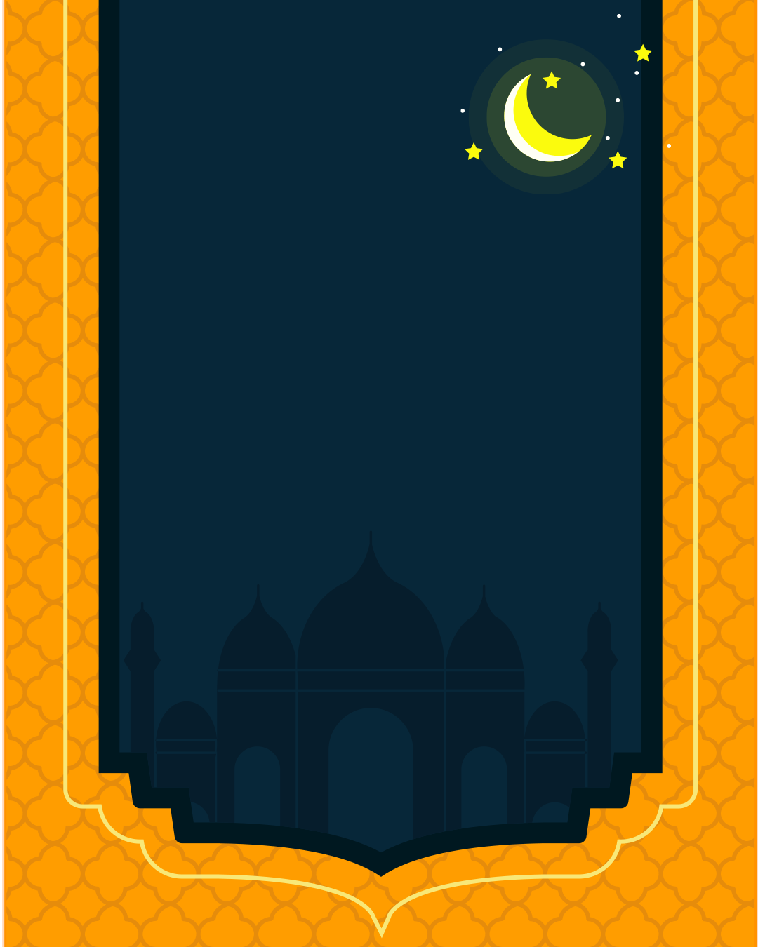 Flat ramadan frame🌙 🕋