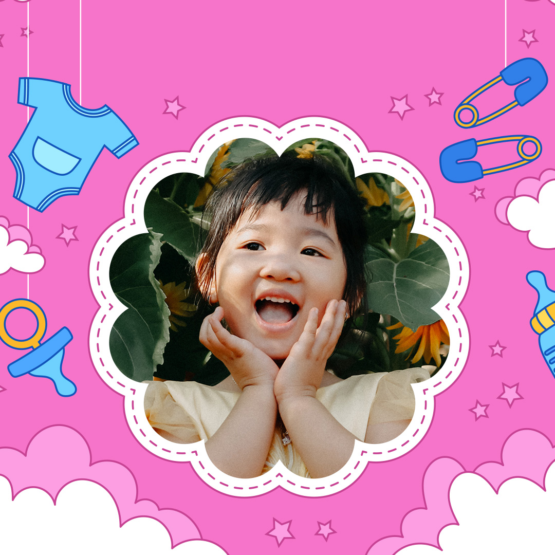 Template with baby 👧