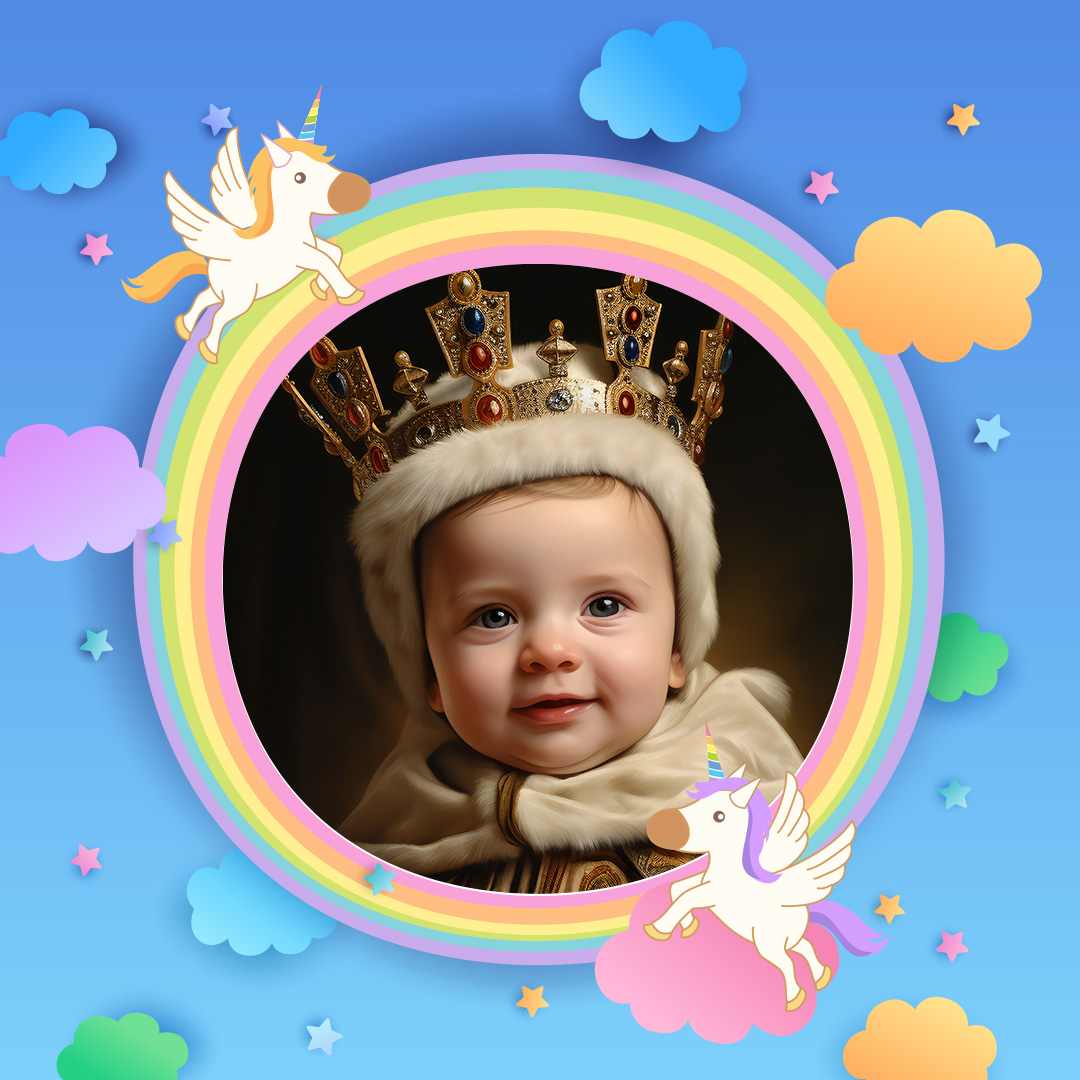 Unicorns rainbow frame🌈🐎
