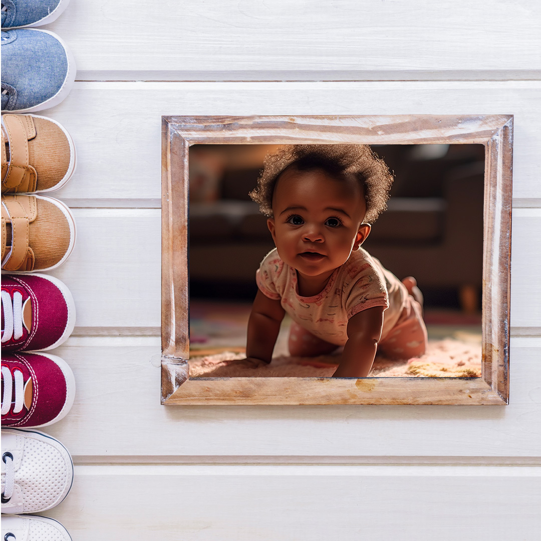Baby concept with shoes