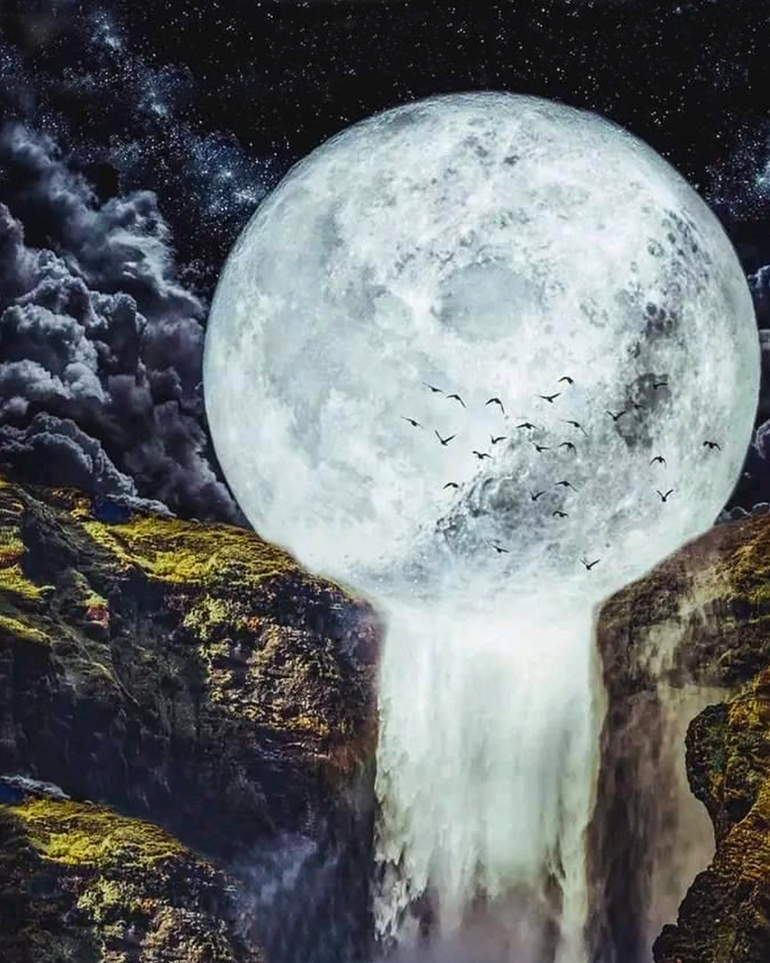 Moon Waterfall🌑🌕